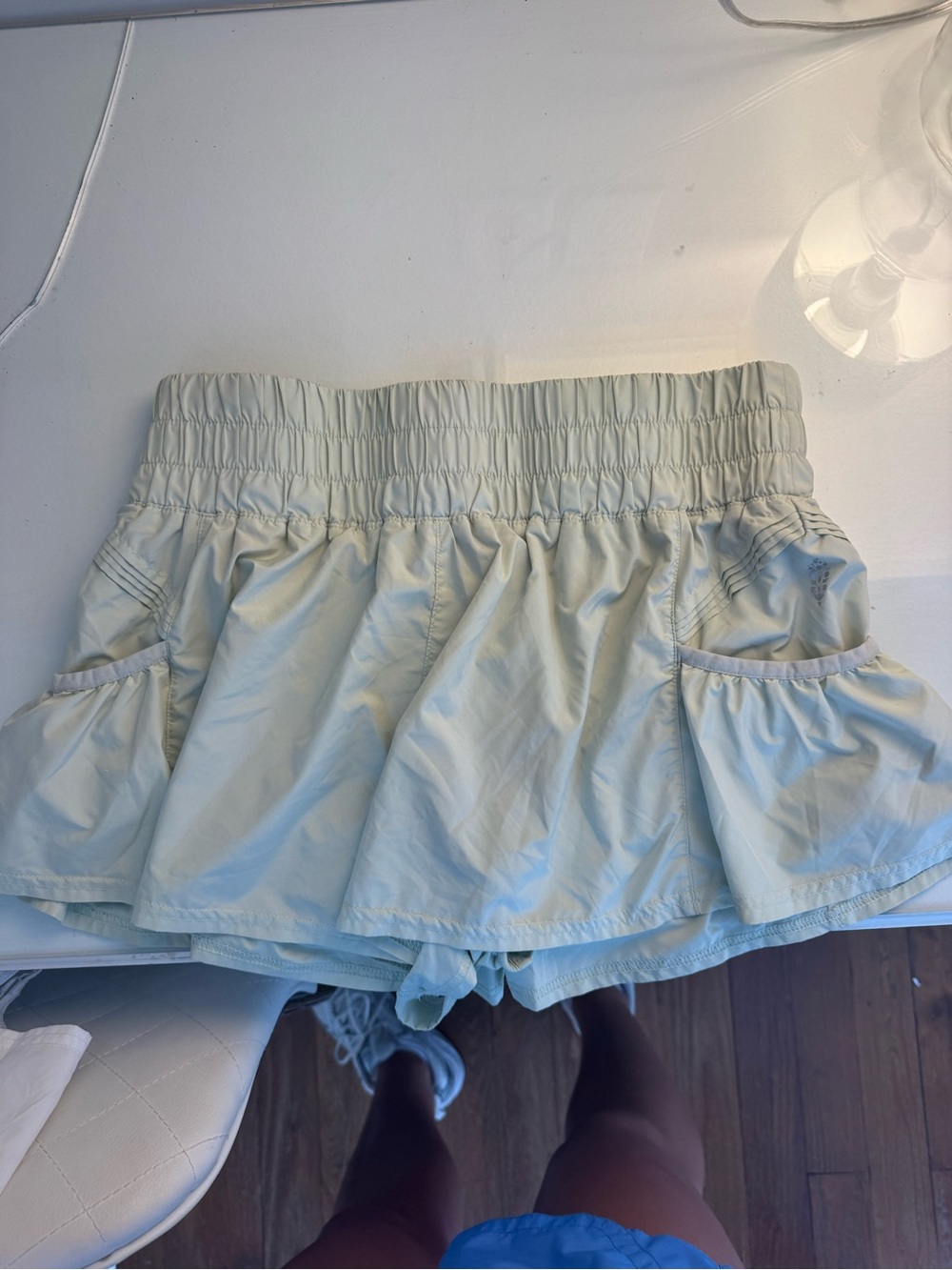 FP Movement by Free People Light Mint Active Skort with Elastic Waist
